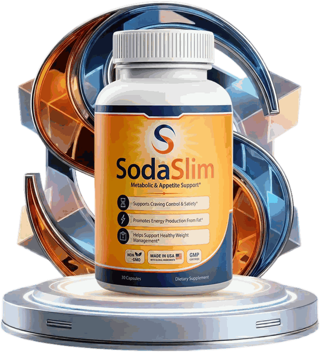 A bottle of SodaSlim metabolic and appetite support capsules, 30 capsules, 2026 United States production run